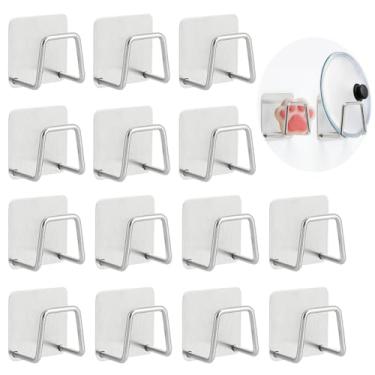 Imagem de UNICRAFTALE 16 peças de suporte de tábua de corte, rack de armazenamento de aço inoxidável pendurado sob o gabinete, suporte para tábua de corte, placas de corte, armazenamento para armazenamento