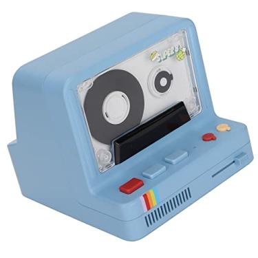 Imagem de Akozon Fita Estéreo Portátil para Toca-fitas Com Design retrô, Suporta, AUX e Cartão de Memória para Uma Experiência Auditiva Aprimorada (Azul)