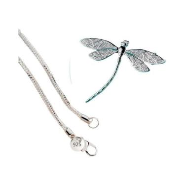 Imagem de Colar Com Pingente De Libélula Em Prata Esterlina 925 Para Mulheres, C