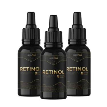 Imagem de Suplemento Líquido 30Ml Retinol 8 Em 1 Kit 03 Unidades