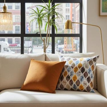 Imagem de Capas para almofadas 60x60 Tecido Algodão Conjunto 2 Peças - Nallu Dec