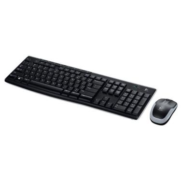 Imagem de Teclado e Mouse MK270 Wireless USB Preto e Cinza sem Fio Logitech