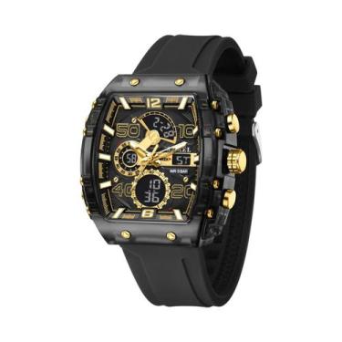Imagem de Relógio Digital Masculino À Prova D'Água Luminosa SMAEL 8109 Quadrado 