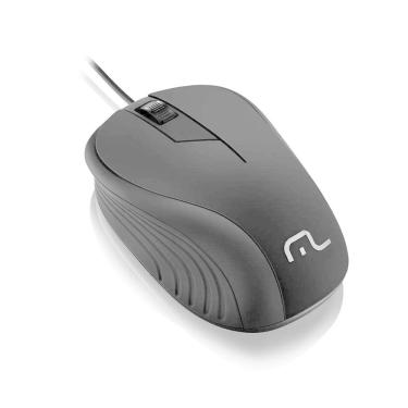 Imagem de Mouse Emborrachado Com Fio Multilaser 1200 DPI USB - MO222