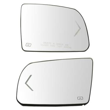 Imagem de TRQ Espelho retrovisor lateral para montagem de vidro seta com par de placa de suporte compatível com Toyota