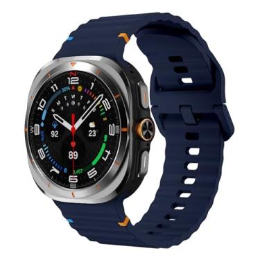 Imagem de BFFASTRAX Pulseira de silicone macio compatível com Samsung Galaxy Watch 7 de 44 mm e 40 mm, pulseira esportiva respirável para Galaxy Watch7, feminina e masculina