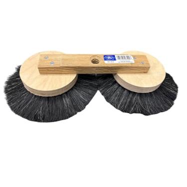 Imagem de Magnolia CF-9 Ferramenta dupla de textura com padrão Crowsfoot, 100% cerdas de crina de cavalo, 20 cm de diâmetro x 40 cm de largura – Textura dupla de tapa/pisada para paredes e tetos, bloco de