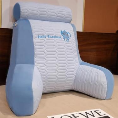 Imagem de CYTJHMD Almofada de leitura para cama, almofada confortável, removível, encosto macio, multifuncional, apoio para as costas para relaxar assistindo TV, elefante, 70 x 60 cm