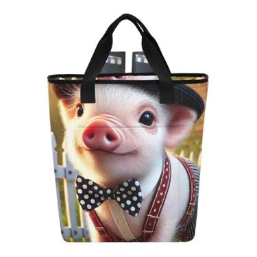 Imagem de Bolsa térmica de viagem Dandy Pig gravata borboleta clássica à prova de vazamento, à prova d'água, 36 latas à prova de vazamento, bolsa térmica para almoço