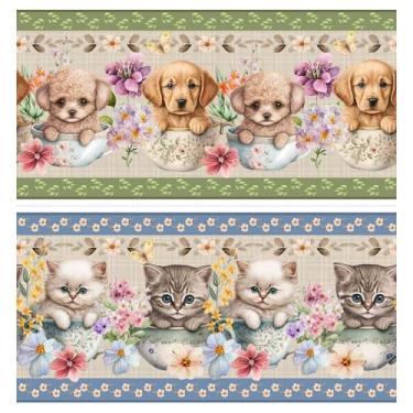 Imagem de Tecido Tricoline Digital Barrado Pet Love 100% Algodão