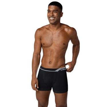 Imagem de Cueca Lupo Boxer Microfibra Sem Costura 436-005, Preto, M