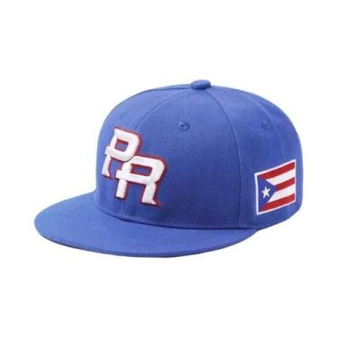 Imagem de Boné De Beisebol Com Aba Reta PR Porto Rico, Chapéu De Sol Hip Hop, Mo