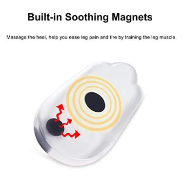 Imagem de Yinhing Palmilhas Ortopédicas, 1 par de Palmilhas de Gel de Silicone Macio para Alívio Dor Nas Pernas do do Joelho, Com Massagem No Calcanhar Magnético Integrado, Alinhamento Dos Pés e