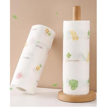 Imagem de Toalhas de papel de cozinha, toalhas de limpeza descartáveis, toalhas de limpeza para cozinha doméstica, 1 rolo (200 folhas no total)
