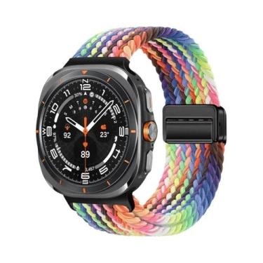 Imagem de Pulseira Magnética Trançada De Nylon De 44mm 40mm Para Samsung Galaxy 