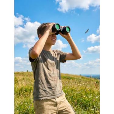 Imagem de Binóculos 4 x 30 para adolescentes, jovens, presentes de dia dos namorados, para observação de pássaros, informações educativas, acampamento, detetive científico