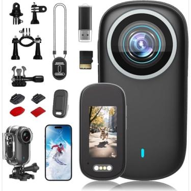 Imagem de New Upgrade POV 4K Camera, 128GB Action Body Cam, Ultra Wide Angl Preview Shooting with Audio, Video & Night Vision for Vlogging, Cycling and Outdoors Activitie (Black)