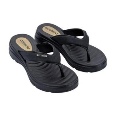 Imagem de Sandália de Dedo Salto Anabela Comfort Feminina Azaleia Marrom Claro 39/40-Feminino