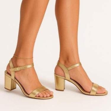 Imagem de Sandalia Social Feminina Salto Medio Grosso Baixo Beira Rio-Feminino