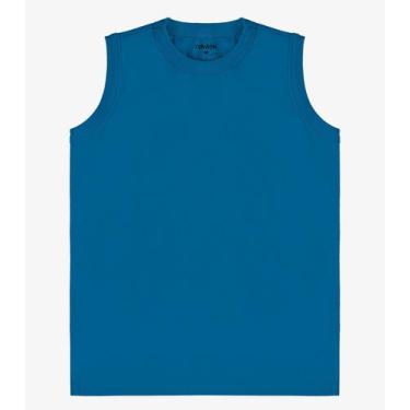 Imagem de Regata Básica Infantil Masculina Rovi Kids Azul, 4, Azul