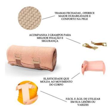 Imagem de Kit 3 Faixa Ortopédica Alta Elasticidade E Compressão - oem