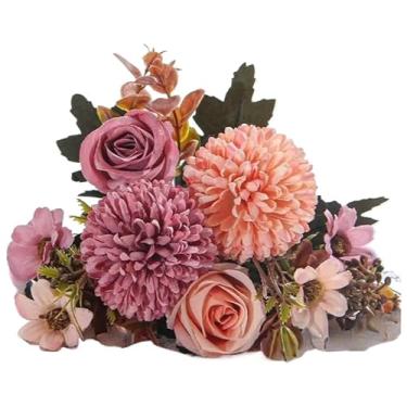 Imagem de Flores Decorativas Artificiais - Ideais Para DecoraçãO De Outono, DecoraçãO De Interiores E Arranjos De Mesa(Areia vermelha-137,3 Unidades)