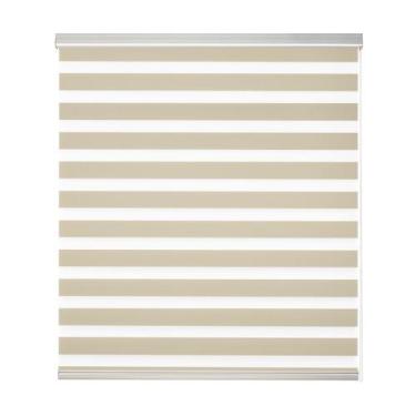 Imagem de Persiana Rolo Zebra Bando Larg 2,20 X Alt 2,20 Bege, Branco, Cinza, Pr