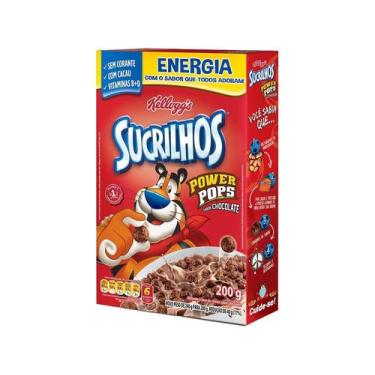 Imagem de Cereal Matinal Infantil Chocolate Kelloggs - Sucrilhos Power Pops 200g