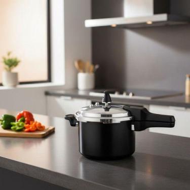 Imagem de Panela de Pressão Brinox Ceramic Life Super 5,4L Antiaderente Indução 