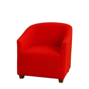 Imagem de Os apoios de braço em forma de ferradura, capa cadeira, são revestidos com gel elástico, o que facilita a instalação e garante sua fixação(VERMELHO)