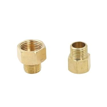 Imagem de 1 peça cobre M/F 1/20.3 cm, 1/10.2 cm, 3/20.3 cm, 1/5.1 cm 3/10.2 cm macho para fêmea adaptador de acoplador de latão rosqueado encaixe de tubo de latão WWECCQIJ (03 M x 03 F)