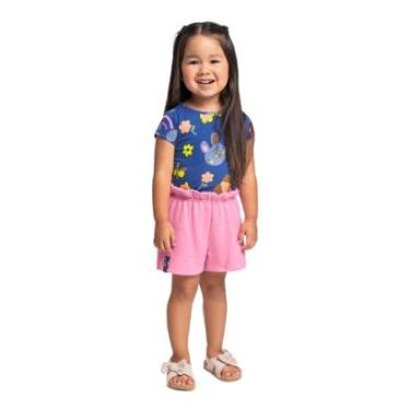 Imagem de Conjunto Infantil Blusa e Short Bee Loop-Feminino