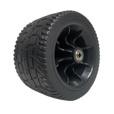 Imagem de Fenteer Rodas dobráveis ​​para carrinhos de mão com 6,7 polegadas de diâmetro, resistentes ao desgaste, peças de reposição, pneus robustos para substituição
