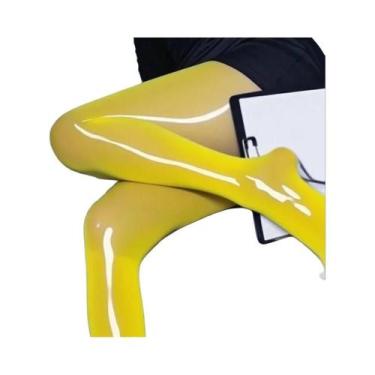 Imagem de Meia Calça Brilhante De Cintura Alta plus Size Para Mulheres, Meias Fi