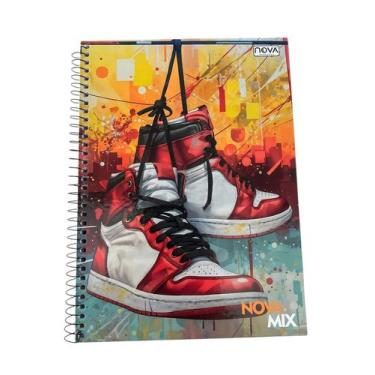 Imagem de Caderno Universitário 96 folhas 1 M Tênis Pendurado - NOVA Cadernos