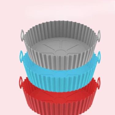 Imagem de Forma de Silicone para Air Fryer Redonda 20cm – Reutilizável, Antiaderente, Resistente ao Calor até 260°C, Fácil de Limpar – Acessório para Fritadeira Elétrica(3)