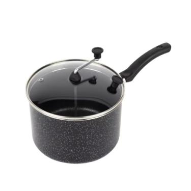 Imagem de Pipoqueira Antiaderente com Tampa de Vidro, 20cm, 4L, Preto