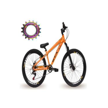 Imagem de Bicicleta Aro 26 Freeride Gta Rebel Laranja Single Freio Hidráulico