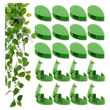 Imagem de Kit 80 Folhas Clips Adesivos Fixação Parede Suporte Plantas - genérica