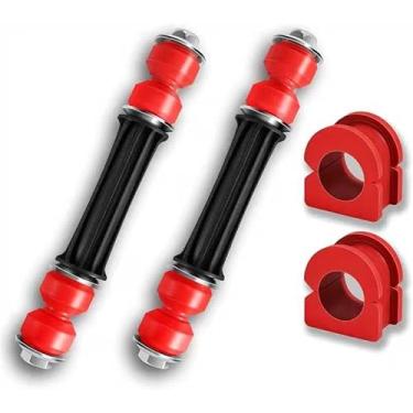 Imagem de STICHLER K700432 Barra estabilizadora frontal para Chevy Silverado 1500 07-13 Avalanche 07-20 Tahoe 15-20 Suburban GMC 07-18 Sierra 1500 07-20 Yukon K700538 Borracha vermelha manga