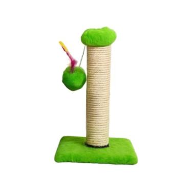 Imagem de Arranhador Interativo para Gatos Sisal e Brincadeira(Verde)