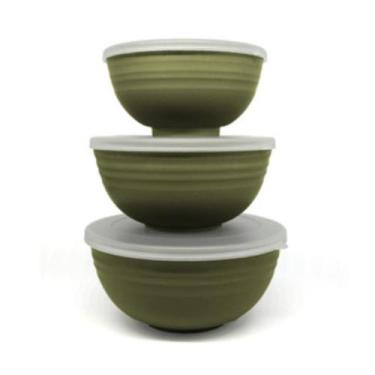 Imagem de Conjunto 3 Bowls De Bambu E Pp Com Tampa - Ad Importação