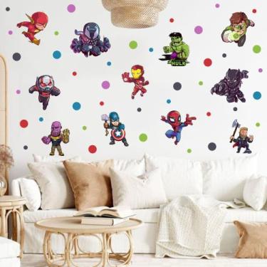 Imagem de Adesivo De Parede Decoração Filme De Super Heróis Cute Baby Completo B