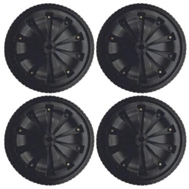 Imagem de Kit 4 Rodas Carrinho Mão Pedreiro Eixo 1 Maciço Sem Câmar - MARELAGO