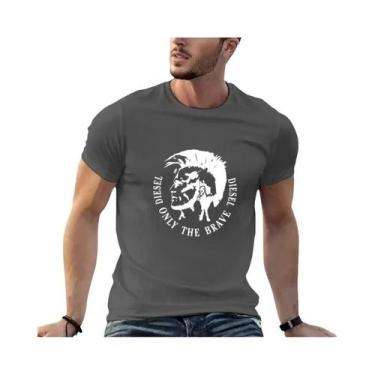 Imagem de Camiseta Masculina De Algodão, Tamanho Grande, Confortável, Gola Redon