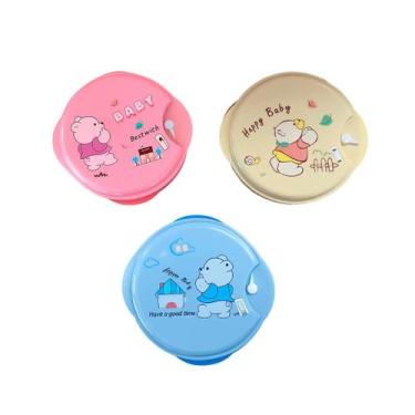 Imagem de Kit 3 Porta-lanche Infantil Talher 3Uni Viagem Escolar marmiteira cria