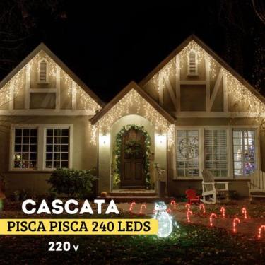 Imagem de Cascata 240 Leds 4,3m Pisca Pisca Enfeite de Natal 220v - Wincy Natal
