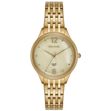 Imagem de Relógio Seculus Feminino Ref: 44309lpsvda1 Casual Aço Dourado