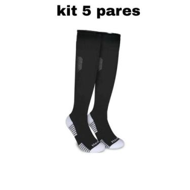 Imagem de kit 5 Pares De Meiões de Futebol Hoahi Cano Longo - Treino e Jogo  Alt