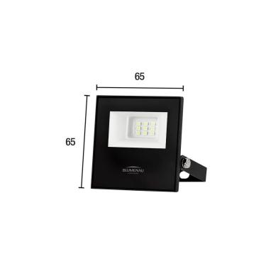 Imagem de Refletor Blumenau Led Play 10w Preto Bivolt 6500k Luz Branca